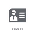 Profiles icon. Trendy Profiles logo concept on white background