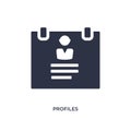 profiles icon on white background. Simple element illustration from human resources concept