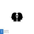 Profiles with mental health glyph icon Royalty Free Stock Photo