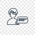 Profiling concept vector linear icon isolated on transparent background, Profiling concept transparency logo in outline style