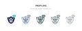 Profiling icon in different style vector illustration. two colored and black profiling vector icons designed in filled, outline,