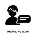 Profiling icon vector isolated on white background, logo concept