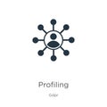 Profiling icon vector. Trendy flat profiling icon from gdpr collection isolated on white background. Vector illustration can be