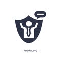 profiling icon on white background. Simple element illustration from gdpr concept