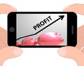 Profit Arrow Displays Sales And Earnings Projection