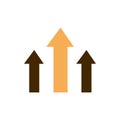 Profit arrows finance business strategy icon