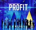 Profit Benefit Accounting Gain Finance Income Concept Royalty Free Stock Photo