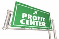 Profit Center Road Sign Increase Revenue New Business 3d Illustration