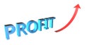 Profit concept 3D text