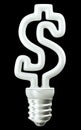 Profit: Dollar ccurrency symbol light bulb isolated Royalty Free Stock Photo