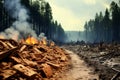 Profit driven harm deforestation destroys nature, conflicting with environmental preservation