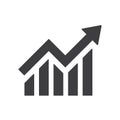 Profit growing icon. Isolated vector icon. Royalty Free Stock Photo