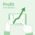 Profit growth, investment concept. Royalty Free Stock Photo