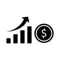 Profit Growth Vector Icon which can easily modify or edit Royalty Free Stock Photo