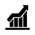 Profit icon in solid style about marketing and growth for any projects Royalty Free Stock Photo