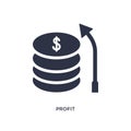 profit icon on white background. Simple element illustration from ethics concept Royalty Free Stock Photo