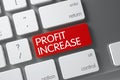 Profit Increase Key. 3D Render. Royalty Free Stock Photo