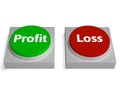 Profit Loss Buttons Show Revenue Or Deficit