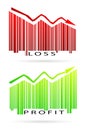 Profit and loss graph Royalty Free Stock Photo