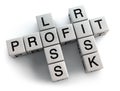 Profit, loss, risk crossword Royalty Free Stock Photo