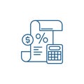 Profit and loss statement line icon concept. Profit and loss statement flat vector symbol, sign, outline illustration.