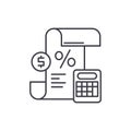 Profit and loss statement line icon concept. Profit and loss statement vector linear illustration, symbol, sign