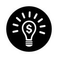 Profit making idea icon / black color Royalty Free Stock Photo