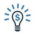 Profit making idea icon / vector graphics Royalty Free Stock Photo