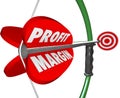 Profit Margin Bow Arrow Aiming Target Royalty Free Stock Photo
