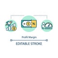 Profit margin concept icon