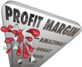 Profit Margin Thermometer Measuring Income