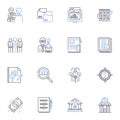 Profit maximization line icons collection. Revenue, Sales, Growth, Efficiency, Optimization, Capitalization, Expansion