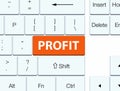 Profit orange keyboard button Royalty Free Stock Photo