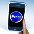 Profit On Phone Shows Profitable Incomes