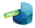 Profit pie chart illustration
