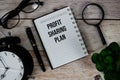 Top view of Profit Sharing Plan (PSP) text on notepad, Business and Financial concept background Royalty Free Stock Photo