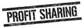 PROFIT SHARING text on black grungy rectangle stamp