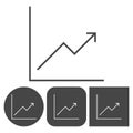 Profit sign graph concept - vector icons set