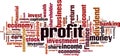 Profit word cloud Royalty Free Stock Photo