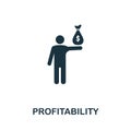 Profitability icon. Creative element from business administration collection. Simple Profitability icon for web design, apps and Royalty Free Stock Photo