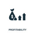 Profitability vector icon symbol. Creative sign from business administration icons collection. Filled flat Profitability icon for Royalty Free Stock Photo