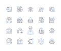 Profitable enterprise line icons collection. Growth, Revenue, Returns, Expansion, ROI, Success, Capital vector and