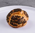 A profiterole, french choux pastry covered chocolate chips Royalty Free Stock Photo