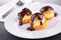 Profiterole, french dessert Royalty Free Stock Photo