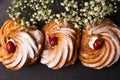 Profiterole, french puff pastry eclairs