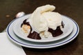 Profiterole With Vanilla Ice-Cream Royalty Free Stock Photo