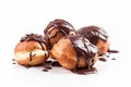 Profiteroles chocolate cuisine. Generate Ai Royalty Free Stock Photo