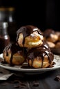 Profiteroles. A French Pastry Delight Royalty Free Stock Photo