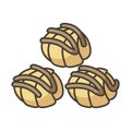 Profiteroles RGB color icon Royalty Free Stock Photo