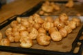 Profiterols cooking lesson close up photo